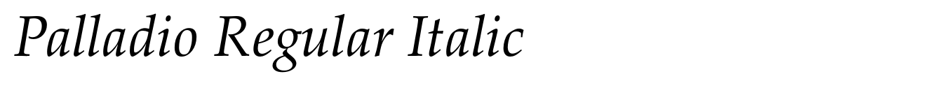 Palladio Regular Italic image